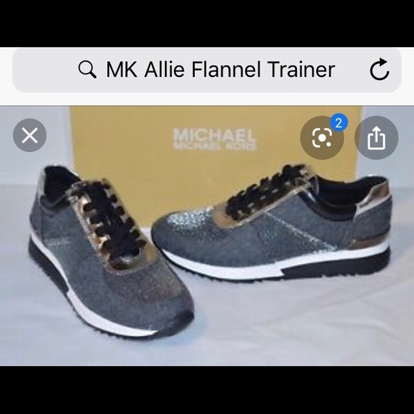MICHAEL KORS Allie Flannel Trainer Sz.10 EUC 💎 - Picture 4 of 6